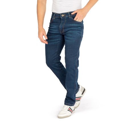 Pantalon azul best sale acero hombre