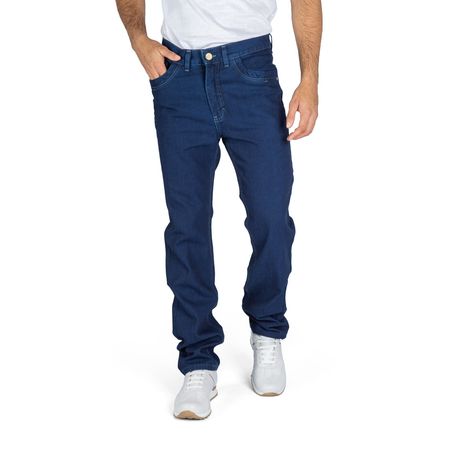 Pantalones de mezclilla para hombre, color azul, grande, talla