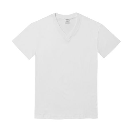 polo blanco cuello v