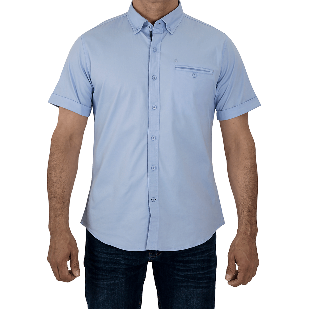 Camisa Celeste Combinar Pantalon Gris Claro Hombre Pantalon Gris