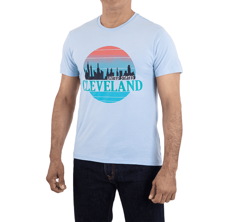 Camiseta de Algodón para Hombre - Azul Celeste jaspeado – Gartner Swimwear