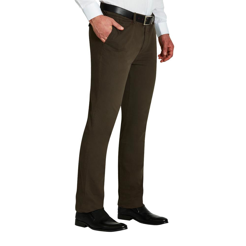 Pantalones Para Hombre Casual Drill Slim Fit Tiendas El