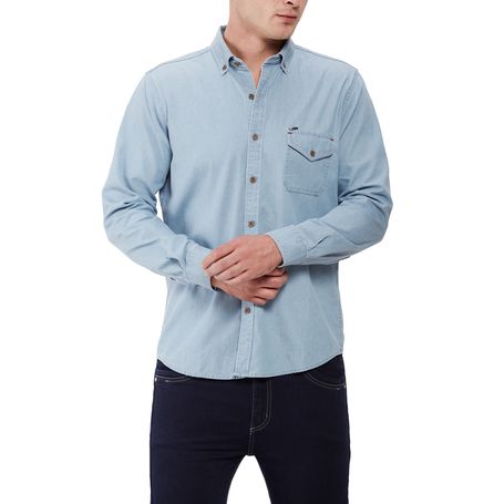 camisas denim hombre